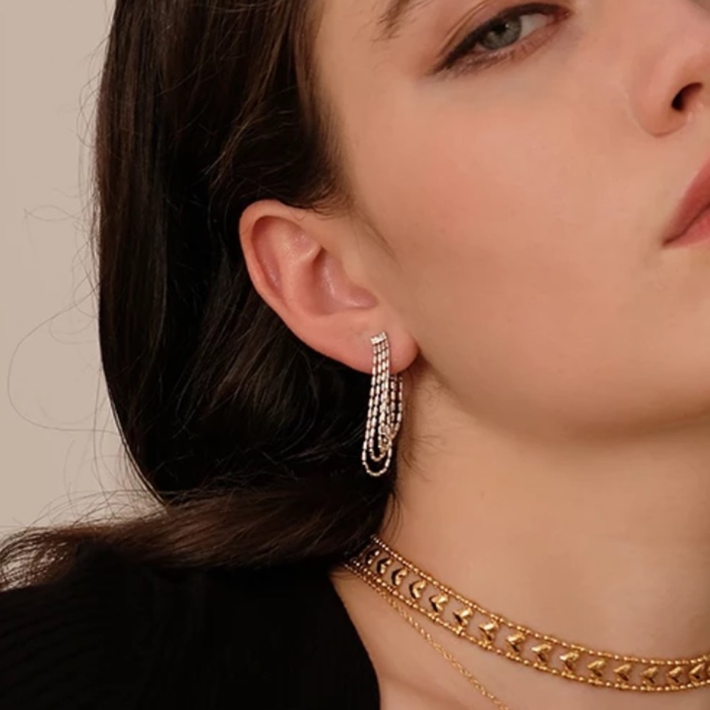 GP Tassel Chain Drop Earrings